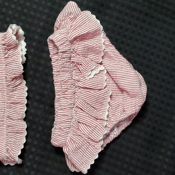 DBA Blanks, red & white, cotton, 6 month, bikini, bathing suit, swim suit, - Picture 3 of 6